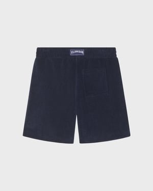 Vilebrequin - Boys Terry Bermuda Shorts Embroidered Turtle - Bermuda - Goh - Blue - Size 14