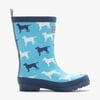 Boys Dog Silhouettes Matte Rain Boots