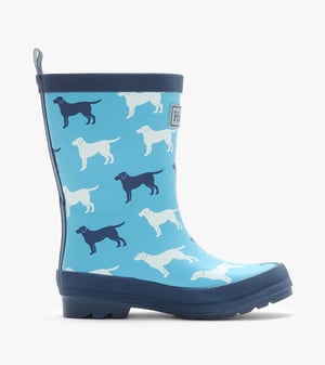 Boys Dog Silhouettes Matte Rain Boots