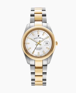 Allure 32mm Three-hands Date Two-tone White dial Stainless steel swiss watch - 32 mm