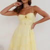 Behind The Clouds Mini Dress Yellow