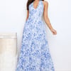 Soft Twilight Halter Maxi Dress Blue