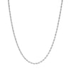 Thin Twist Chain Necklace Silver