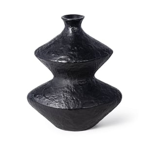 Poe Ebony Metal Vase