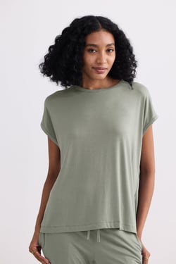Relaxed Tee in Olive - Frost & Mist / 3XL
