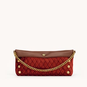 Hammitt Invitation Clutch Monarch Velvet Antique Gold