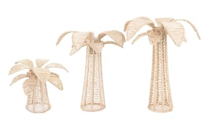 Palm Tree Handwoven Iraca Candle Stand - Large