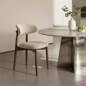 COLAMY NOYA Mid-Century Modern Upholstered Dining Chair - Beige / Set of 10 ($72/pc)