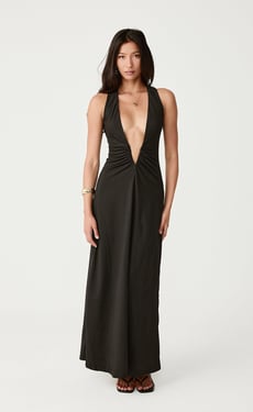 Avril Maxi Dress (Black) - US 6
