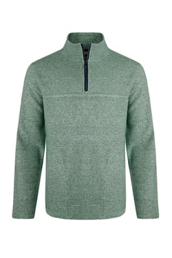 Weird Fish Laramie Eco 1/4 Zip Snow Marl Fleece Olive Size XL