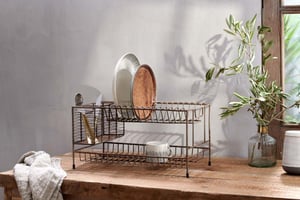 nkuku Inkollu Dish Rack | Kitchen Storage & Utility | One Size | Aged Brass