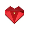 Jeulia Diamond Red Heart Ring Box for Magic Secret