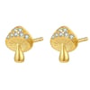 Mushroom Stud Earring Sterling Silver