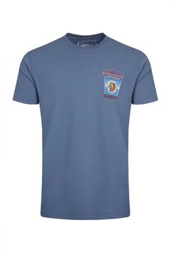 Weird Fish Fin Hof Back Print Artist T-Shirt Mid Blue Size M