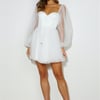 Pretty Snowflake Tulle Mini Dress White