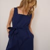 Navy Square Neck Jumpsuit