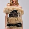 AKIRA Cool Girls Only Lace Fur Mini Dress | Black | Size Medium