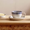 nkuku Indigo Drop Cup & Saucer | Tableware | One Size