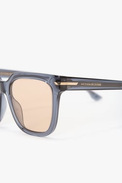 Victoria Beckham Oversized Acetate Sunglasses In Transparent Blue - ONE SIZE - Womens