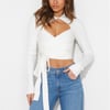 Making Progress Crop Top White