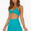 Newest Bloom Crop Top Teal