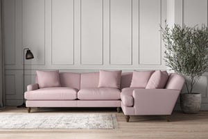nkuku Deni Right Hand Corner Sofa | Make To Order | Grand | Recycled Cotton Lavender