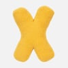 QE Home Alphabet Letter Cushion in X, Yellow