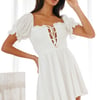 Starred Babe Dress White