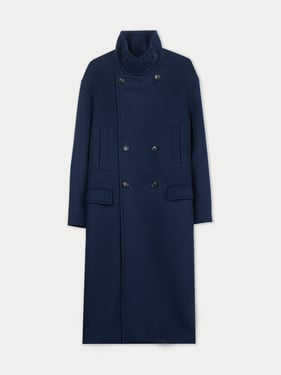 Unisex Cashmere Trench Coat - XL / navy blazer / MC0073D-1574