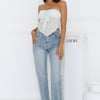 Sweet Berry Strapless Crop Top Sage
