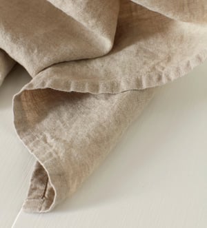 Natural 100% Linen Loop Top Curtain (Single)