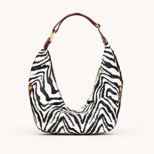 Hammitt Tom Zip Zebra Brushed Gold Med