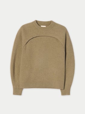 Cashmere Crewneck Twin Set - L-XL / aloe / WK1085-1815