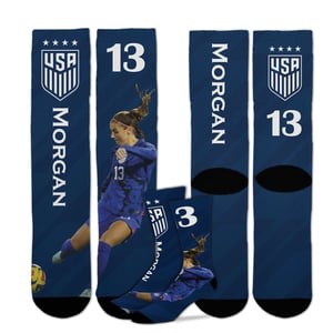 For Bare Feet Morgan 13 Slash Navy Socks / L