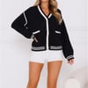 Starlit Winter Knit Cardigan Black