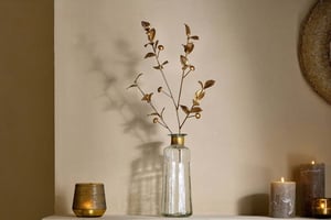 nkuku San Stem Foliage | Decorative Accessories | One Size | Antique Brass
