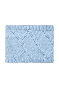 Weird Fish Candy Cable Knitted Faux Fur Lined Snood Lake Blue Size ONE