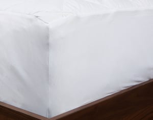 QE Home 140TC Quilted Mattress Protector, OEKO-TEX® Certified, White, King