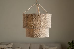 nkuku Thimba Woven Jute Chandelier | Lights | One Size | Natural