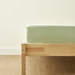 Cotton Sateen Fitted Sheet - Misty Green