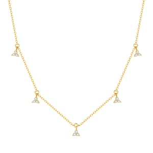 Trinity Charm Necklace Sterling Silver