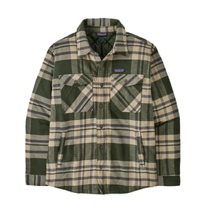 Patagonia Lightweight Insulated Fjord Flannel Shirt Ashore Old Growth Green
