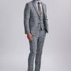 Kris - Silver Grey Tweed Three Piece Suit