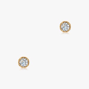 Lotus Petals Diamond Stud Earrings - 0.20 CT