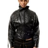 LEATHER FRINGE JACKET - XS