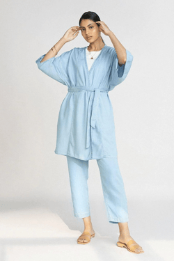 Wrapped In Happiness Set in Blue Denim - Ocean Blue / XL/2XL