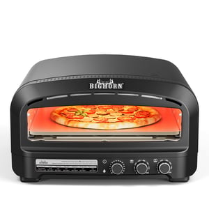 14" Indoor Electric Countertop Pizza Oven with 6 Preset Modes, Stainless Steel