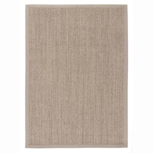 Sisal Rug Light Beige with Sand Border - 80x150cm