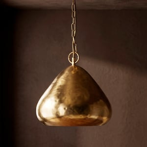 Husk pendant in brass