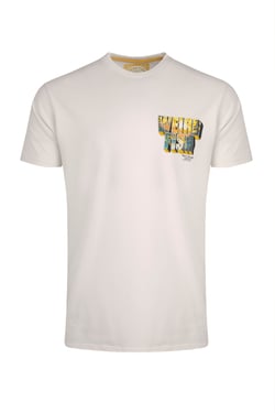 Weird Fish Wild Life Back Print Graphic T-Shirt Dusty White Size L